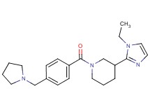 3-(1-ethyl-1H-imidazol-2-yl)-1-[4-(1-pyrrolidinylmethyl)benzoyl]piperidine