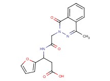 3-(2-furyl)-3-{[(4-methyl-1-oxo-2(1H)-phthalazinyl)acetyl]amino}propanoic acid