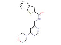 N-{[6-(4-morpholinyl)-4-pyrimidinyl]methyl}-2,3-dihydro-1-benzothiophene-2-carboxamide