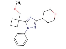 5-[1-(methoxymethyl)cyclobutyl]-1-phenyl-3-(tetrahydro-2H-pyran-4-yl)-1H-1,2,4-triazole