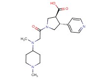 (3S*,4R*)-1-[N-methyl-N-(1-methylpiperidin-4-yl)glycyl]-4-pyridin-4-ylpyrrolidine-3-carboxylic acid