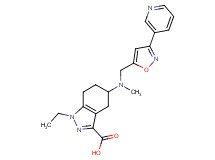 1-ethyl-5-{methyl[(3-pyridin-3-ylisoxazol-5-yl)methyl]amino}-4,5,6,7-tetrahydro-1H-indazole-3-carboxylic acid