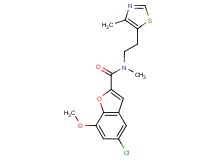 5-chloro-7-methoxy-N-methyl-N-[2-(4-methyl-1,3-thiazol-5-yl)ethyl]-1-benzofuran-2-carboxamide