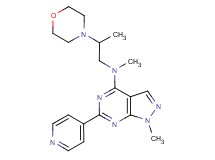 N,1-dimethyl-N-(2-morpholin-4-ylpropyl)-6-pyridin-4-yl-1H-pyrazolo[3,4-d]pyrimidin-4-amine