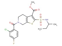 methyl 2-[(sec-butylamino)sulfonyl]-6-(2-chloro-4-fluorobenzoyl)-4,5,6,7-tetrahydrothieno[2,3-c]pyridine-3-carboxylate