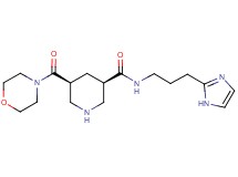 (3R*,5S*)-N-[3-(1H-imidazol-2-yl)propyl]-5-(morpholin-4-ylcarbonyl)piperidine-3-carboxamide