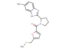 6-methyl-2-(1-{5-[(methylthio)methyl]-2-furoyl}-2-pyrrolidinyl)-1H-benzimidazole