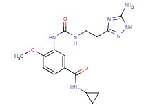 3-[({[2-(5-amino-1H-1,2,4-triazol-3-yl)ethyl]amino}carbonyl)amino]-N-cyclopropyl-4-methoxybenzamide