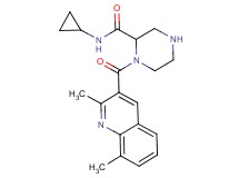N-cyclopropyl-1-[(2,8-dimethyl-3-quinolinyl)carbonyl]-2-piperazinecarboxamide