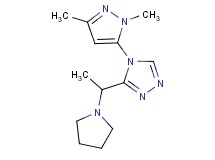 4-(1,3-dimethyl-1H-pyrazol-5-yl)-3-(1-pyrrolidin-1-ylethyl)-4H-1,2,4-triazole