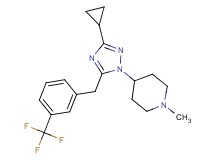 4-{3-cyclopropyl-5-[3-(trifluoromethyl)benzyl]-1H-1,2,4-triazol-1-yl}-1-methylpiperidine