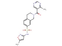 N-(5-methylisoxazol-3-yl)-2-[(4-methylpyrimidin-5-yl)carbonyl]-1,2,3,4-tetrahydroisoquinoline-7-sulfonamide