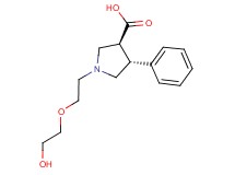 (3S*,4R*)-1-[2-(2-hydroxyethoxy)ethyl]-4-phenylpyrrolidine-3-carboxylic acid