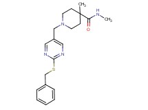 1-{[2-(benzylthio)pyrimidin-5-yl]methyl}-N,4-dimethylpiperidine-4-carboxamide