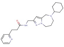 N-[(5-cyclohexyl-5,6,7,8-tetrahydro-4H-pyrazolo[1,5-a][1,4]diazepin-2-yl)methyl]-3-pyridin-2-ylpropanamide