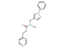 N-methyl-N-[(1-phenyl-1H-pyrazol-4-yl)methyl]-3-(4-pyridinyl)propanamide
