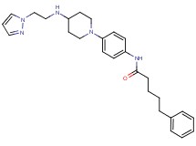 5-phenyl-N-[4-(4-{[2-(1H-pyrazol-1-yl)ethyl]amino}-1-piperidinyl)phenyl]pentanamide