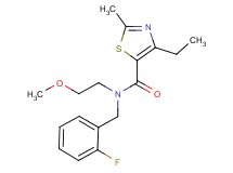4-ethyl-N-(2-fluorobenzyl)-N-(2-methoxyethyl)-2-methyl-1,3-thiazole-5-carboxamide