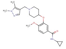 N-cyclopropyl-3-({1-[(1,5-dimethyl-1H-pyrazol-4-yl)methyl]-4-piperidinyl}oxy)-4-methoxybenzamide