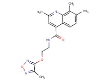 2,7,8-trimethyl-N-{2-[(4-methyl-1,2,5-oxadiazol-3-yl)oxy]ethyl}-4-quinolinecarboxamide