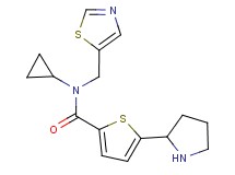 N-cyclopropyl-5-(2-pyrrolidinyl)-N-(1,3-thiazol-5-ylmethyl)-2-thiophenecarboxamide trifluoroacetate
