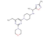1-(6-ethyl-2-morpholin-4-ylpyrimidin-4-yl)-N-[1-(3-methyl-1,2,4-oxadiazol-5-yl)ethyl]piperidin-4-amine