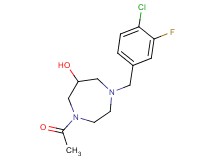 1-acetyl-4-(4-chloro-3-fluorobenzyl)-1,4-diazepan-6-ol