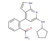 2-[6-(cyclopentylamino)-1H-pyrrolo[2,3-b]pyridin-4-yl]benzamide