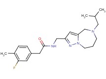 2-(3-fluoro-4-methylphenyl)-N-[(5-isobutyl-5,6,7,8-tetrahydro-4H-pyrazolo[1,5-a][1,4]diazepin-2-yl)methyl]acetamide