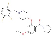 4-[5-methoxy-2-(1-pyrrolidinylcarbonyl)phenoxy]-1-(2,3,6-trifluorobenzyl)piperidine