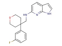 N-{[4-(3-fluorophenyl)tetrahydro-2H-pyran-4-yl]methyl}-1H-pyrrolo[2,3-b]pyridin-6-amine