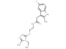 N-{2-[(4-ethyl-5-methyl-4H-1,2,4-triazol-3-yl)thio]ethyl}-2-(5-fluoro-2-methyl-1H-indol-3-yl)acetamide
