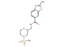 2-methyl-N-{[4-(methylsulfonyl)morpholin-2-yl]methyl}-1,3-benzoxazole-6-carboxamide