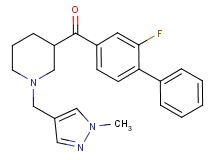 (2-fluoro-4-biphenylyl){1-[(1-methyl-1H-pyrazol-4-yl)methyl]-3-piperidinyl}methanone