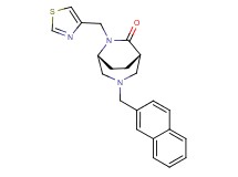 (1S*,5R*)-3-(2-naphthylmethyl)-6-(1,3-thiazol-4-ylmethyl)-3,6-diazabicyclo[3.2.2]nonan-7-one