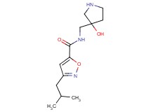 N-[(3-hydroxy-3-pyrrolidinyl)methyl]-3-isobutyl-5-isoxazolecarboxamide