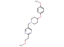 2-(2-methoxyethyl)-5-{[4-(4-methoxyphenoxy)-1-piperidinyl]methyl}pyrimidine