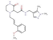 N-[(1,5-dimethyl-1H-pyrazol-4-yl)methyl]-2-{1-[(2E)-3-(2-methoxyphenyl)-2-propen-1-yl]-3-oxo-2-piperazinyl}acetamide