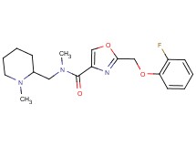 2-[(2-fluorophenoxy)methyl]-N-methyl-N-[(1-methyl-2-piperidinyl)methyl]-1,3-oxazole-4-carboxamide