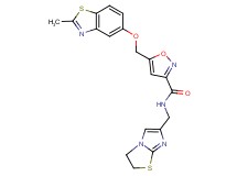 N-(2,3-dihydroimidazo[2,1-b][1,3]thiazol-6-ylmethyl)-5-{[(2-methyl-1,3-benzothiazol-5-yl)oxy]methyl}-3-isoxazolecarboxamide