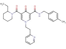5-[(2-ethyl-1-piperidinyl)carbonyl]-N-(4-methylbenzyl)-4-oxo-1-[2-(2-pyridinyl)ethyl]-1,4-dihydro-3-pyridinecarboxamide