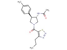 N-{(3S*,4R*)-4-(4-methylphenyl)-1-[(4-propyl-1,2,3-thiadiazol-5-yl)carbonyl]-3-pyrrolidinyl}acetamide