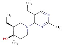 (3S*,4R*)-3-ethyl-1-(5-ethyl-2-methylpyrimidin-4-yl)-4-methylpiperidin-4-ol