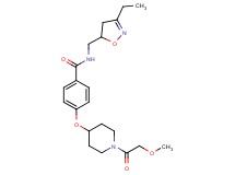 N-[(3-ethyl-4,5-dihydroisoxazol-5-yl)methyl]-4-{[1-(methoxyacetyl)piperidin-4-yl]oxy}benzamide