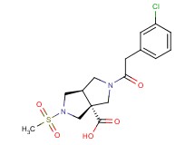 (3aR*,6aR*)-2-[(3-chlorophenyl)acetyl]-5-(methylsulfonyl)hexahydropyrrolo[3,4-c]pyrrole-3a(1H)-carboxylic acid