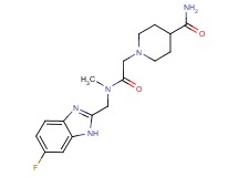 1-{2-[[(6-fluoro-1H-benzimidazol-2-yl)methyl](methyl)amino]-2-oxoethyl}-4-piperidinecarboxamide
