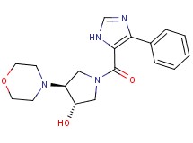 (3S*,4S*)-4-(4-morpholinyl)-1-[(4-phenyl-1H-imidazol-5-yl)carbonyl]-3-pyrrolidinol