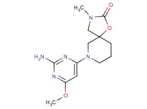 7-(2-amino-6-methoxy-4-pyrimidinyl)-3-methyl-1-oxa-3,7-diazaspiro[4.5]decan-2-one