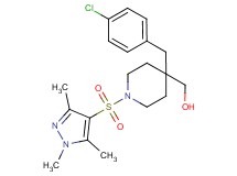 {4-(4-chlorobenzyl)-1-[(1,3,5-trimethyl-1H-pyrazol-4-yl)sulfonyl]-4-piperidinyl}methanol