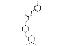 N-(3-chlorobenzyl)-3-{1-[(2,2-dimethyltetrahydro-2H-pyran-4-yl)methyl]-4-piperidinyl}propanamide